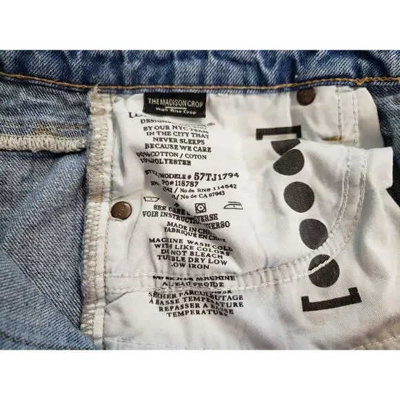 Blank NYC The Madison Crop High Rise Jeans 28 Distressed Cottagecore Festival - Picture 10 of 10